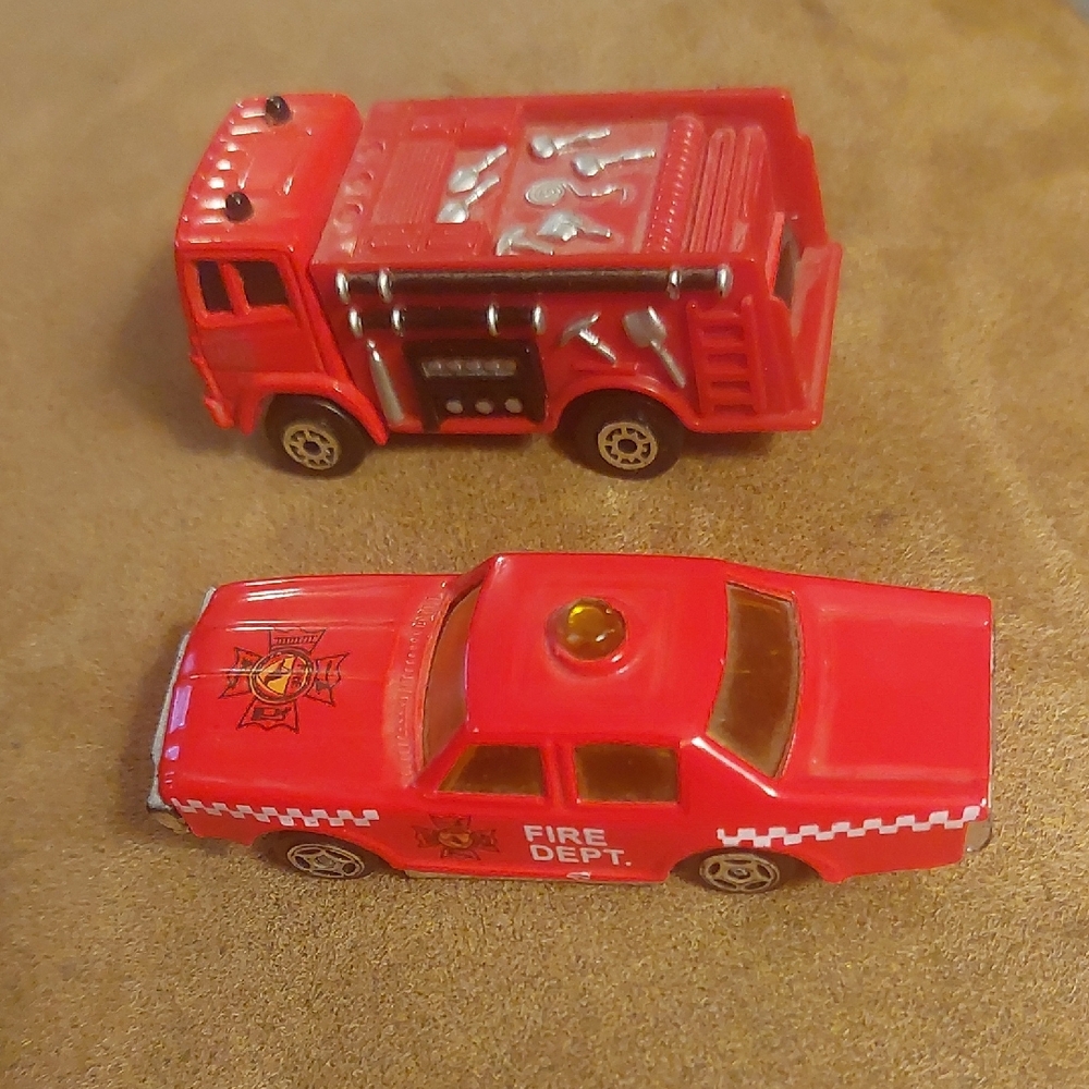 Red Fire Truck and Car Toy Set